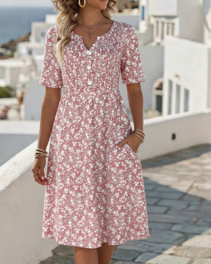 Carmen | Loose and Lightweight Floral Midi Dress
