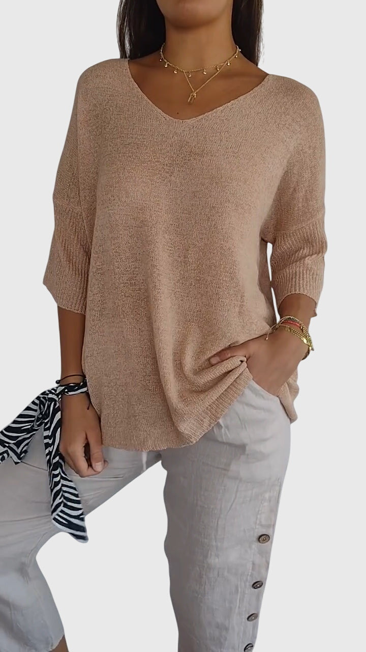 June | Elegant V-Neck Top
