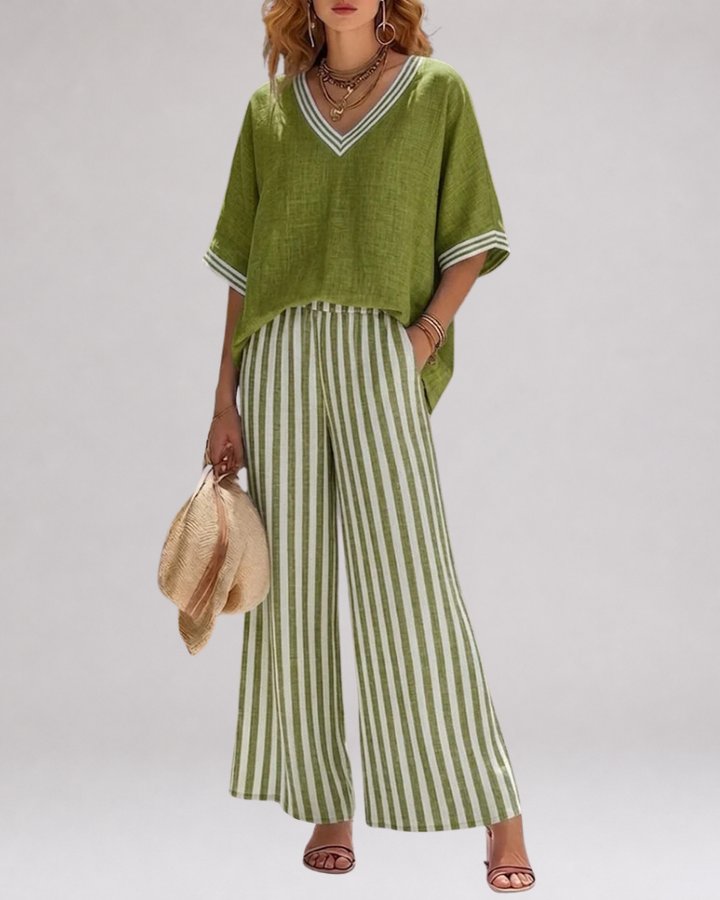 Alira | Striped Duo Set