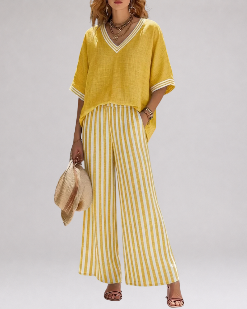 Alira | Striped Duo Set