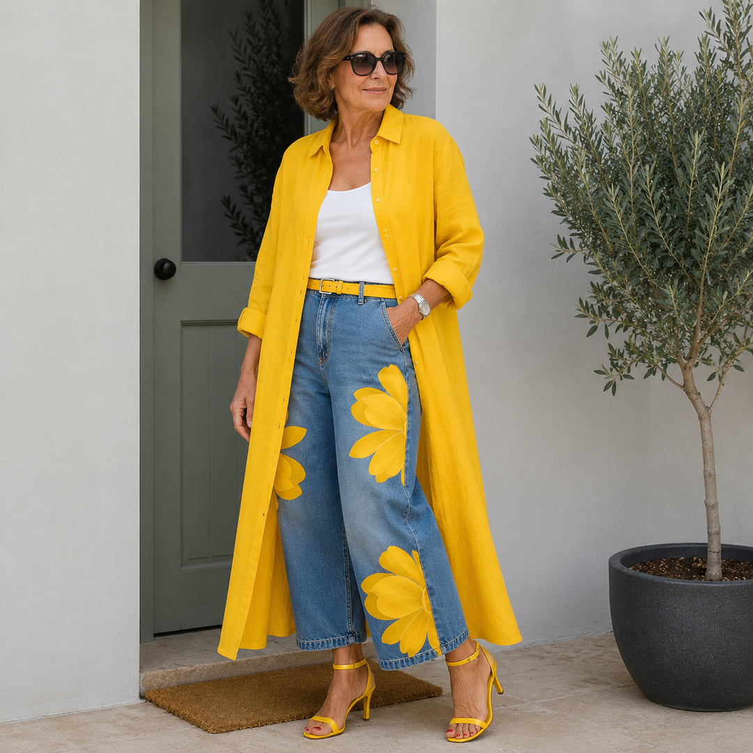 Sophia | Elegant Floral Trousers