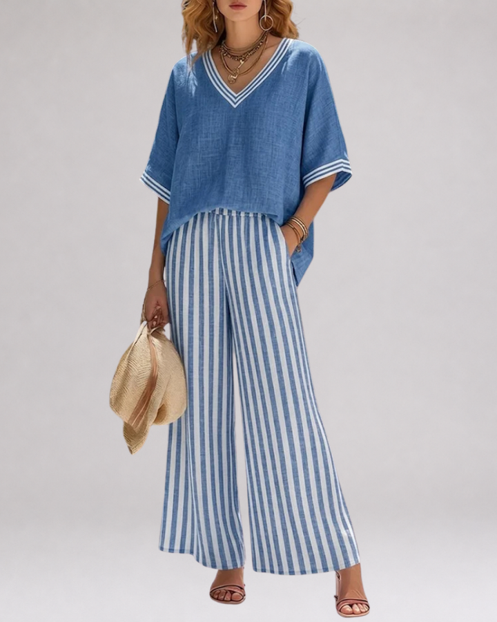 Alira | Striped Duo Set