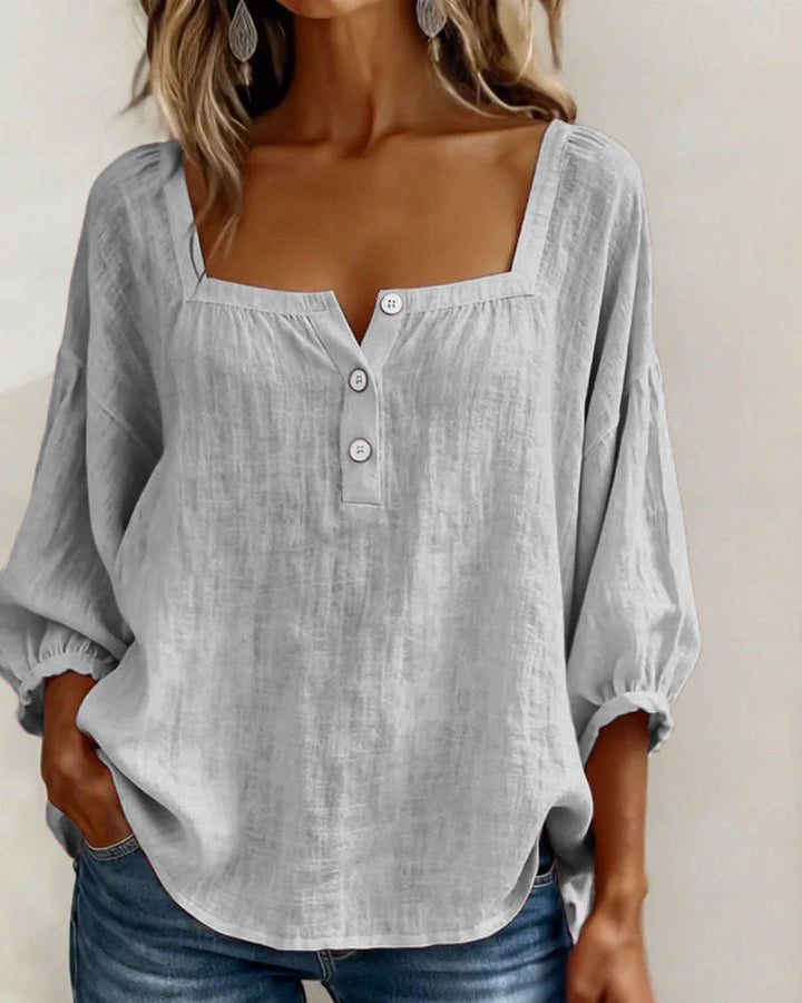 Lena | Relaxed Blouse with Square Neckline