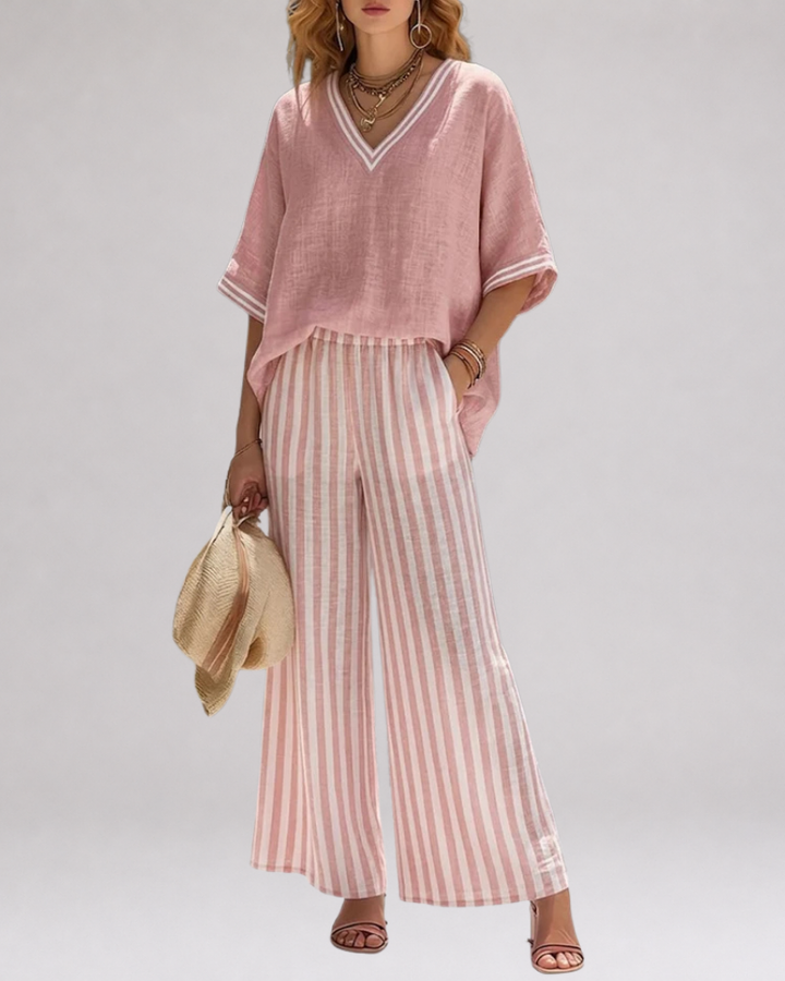 Alira | Striped Duo Set