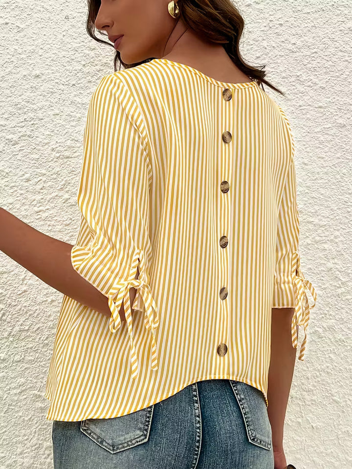Sienna | Striped Button Detail Blouse