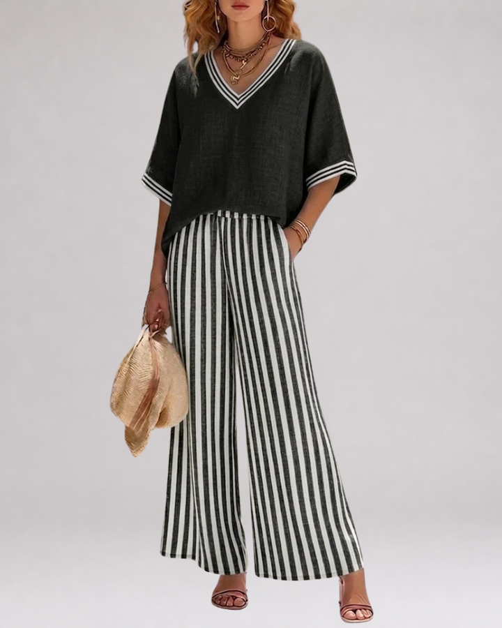 Alira | Striped Duo Set