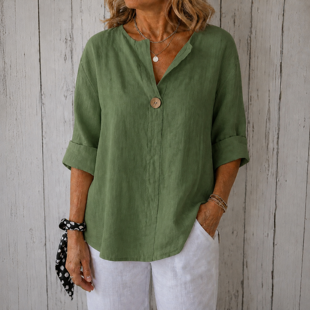 Zamma | Elegant V-Neck Blouse