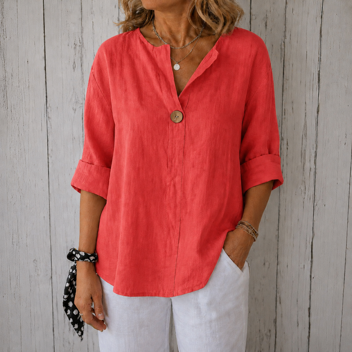 Zamma | Elegant V-Neck Blouse