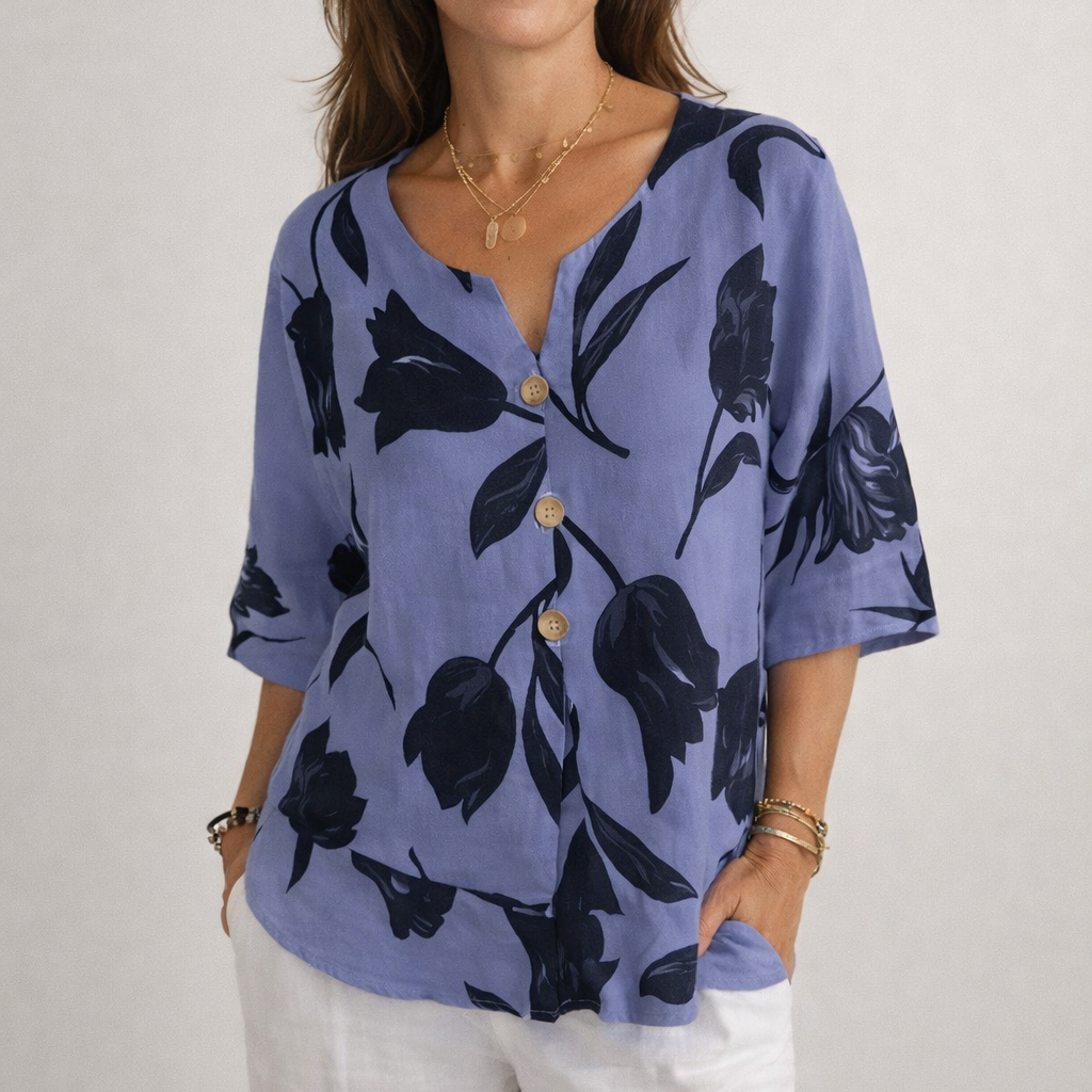 Phaedra | Elegant Button Blouse