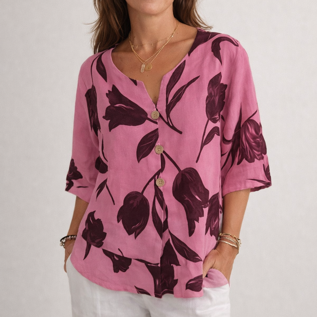 Phaedra | Elegant Button Blouse