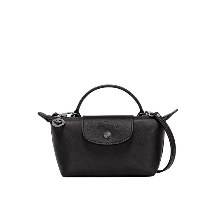 Mini Longchamp Leather Bag – Black