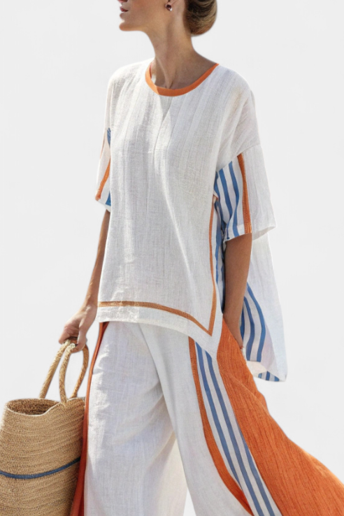 Thorneil | Comfortable Wide-Leg Striped