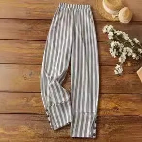 Sylvia | Comfortable Striped Wide-Leg Trousers