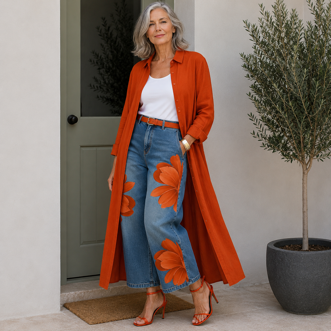 Sophia | Elegant Floral Trousers