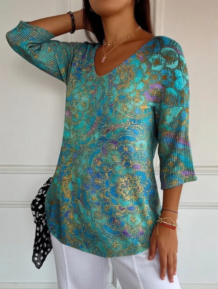 Bérangère | Elegant Blouse with Refined Print