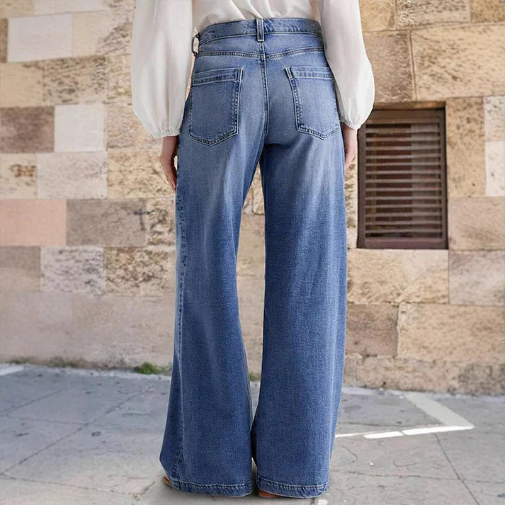 Paula | High Waisted Wide Leg Jeans with Effortless Fit