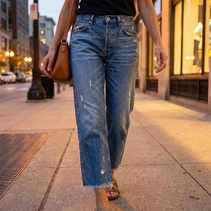 Danice | Cropped Straight Leg Jeans